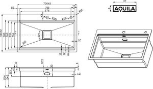 Zlewozmywak Aquila AQUILA AQUARIUS 80.1 SET 7