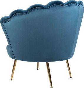 Szchara FOTEL MUSZELKA VELVET MORSKI Z PODUSZKĄ W ZESTWIE 5