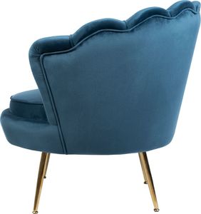 Szchara FOTEL MUSZELKA VELVET MORSKI Z PODUSZKĄ W ZESTWIE 6