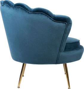 Szchara FOTEL MUSZELKA VELVET MORSKI Z PODUSZKĄ W ZESTWIE 7