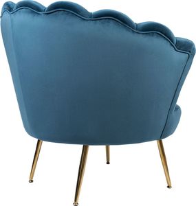 Szchara FOTEL MUSZELKA VELVET MORSKI Z PODUSZKĄ W ZESTWIE 8