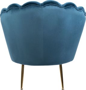 Szchara FOTEL MUSZELKA VELVET MORSKI Z PODUSZKĄ W ZESTWIE 9