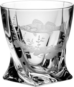 Crystal Julia Szklanki do whisky 6 sztuk grawerowane dla wędkarzy 3737 5