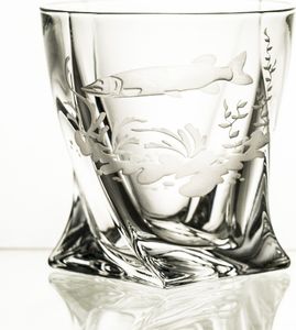 Crystal Julia Szklanki do whisky 6 sztuk grawerowane dla wędkarzy 3737 7