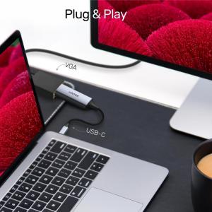 Adapter USB Unitek V1413A USB-C - VGA Szary  (V1413A) 6