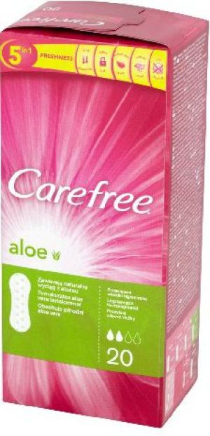 Carefree Aloe Wkładki higieniczne z wyciągiem z aloesu 1 op.-20szt 1