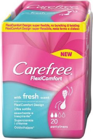 Carefree Flexi Comfort Fresh Scent Wkładki higieniczne 1op.-20szt 1