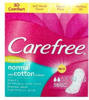 Carefree Cotton Fresh Wkładki higieniczne 1 op.-58szt 1