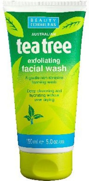 Beauty Formulas Tea Tree Żel złuszczający do mycia twarzy 150ml 1