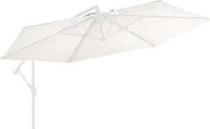 vidaXL Zamienne pokrycie parasola ogrodowego, piaskowa biel, 350 cm 2