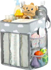 Aptel AG637A ORGANIZER DO ŁÓŻECZKA DZIECIĘCEGO PRZEGRODY I KIESZENIE szary 2