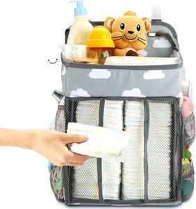 Aptel AG637A ORGANIZER DO ŁÓŻECZKA DZIECIĘCEGO PRZEGRODY I KIESZENIE szary 3