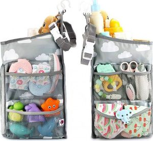 Aptel AG637A ORGANIZER DO ŁÓŻECZKA DZIECIĘCEGO PRZEGRODY I KIESZENIE szary 4