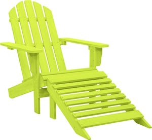 vidaXL Krzesło ogrodowe Adirondack z podnóżkiem, jodłowe, zielone 1