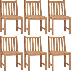 vidaXL Krzesła ogrodowe 6 szt., z poduszkami, lite drewno tekowe 2