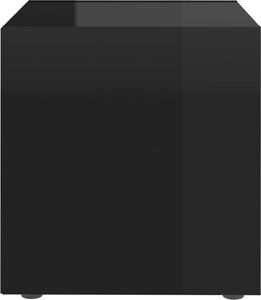 vidaXL Szafki pod TV, 4 szt., wysoki połysk, czarne, 37x35x37 cm 6