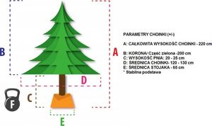 Choinka sztuczna świerk na stojaku 5