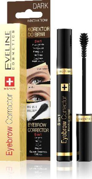 Eveline Eyebrow Corrector Korektor do brwi 5w1 Dark 9ml 1