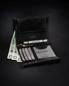 Rovicky Portfel męski z naturalnej skóry licowej z przegródką na zdjęcie Rovicky Nie dotyczy 7