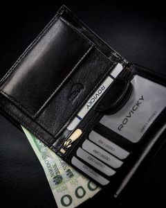 Rovicky Portfel męski z naturalnej skóry licowej z przegródką na zdjęcie Rovicky Nie dotyczy 10