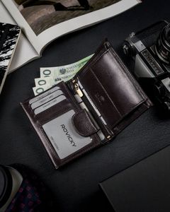 Rovicky Portfel męski z naturalnej skóry licowej z przegródką na zdjęcie Rovicky Nie dotyczy 5