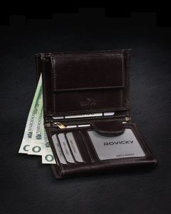 Rovicky Portfel męski z naturalnej skóry licowej z przegródką na zdjęcie Rovicky Nie dotyczy 7