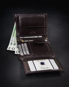 Rovicky Portfel męski z naturalnej skóry licowej z przegródką na zdjęcie Rovicky Nie dotyczy 8