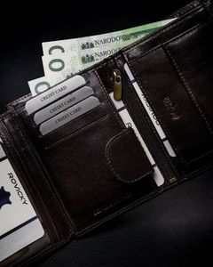 Rovicky Portfel męski z naturalnej skóry licowej z przegródką na zdjęcie Rovicky Nie dotyczy 9