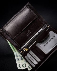 Rovicky Portfel męski z naturalnej skóry licowej z przegródką na zdjęcie Rovicky Nie dotyczy 10