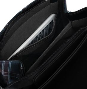 David Jones Plecak damski z frontem w kratę zamykany klapką, eko skóra David Jones Nie dotyczy 11