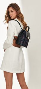 David Jones Plecak damski z frontem w kratę zamykany klapką, eko skóra David Jones Nie dotyczy 5
