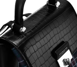 David Jones Plecak damski z frontem w kratę zamykany klapką, eko skóra David Jones Nie dotyczy 8