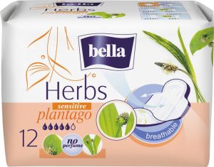Bella Herbs Sensitive Wzbogacone Babką Lancetowatą 12 szt 1
