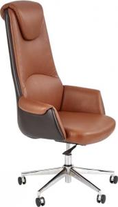 Krzesło biurowe Halmar Calvano Brązowy z kółkami do dywanów 1
