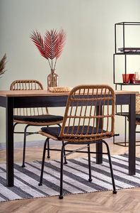 Halmar Stół GREG 124(168)x74 dąb/czarny rozkładany 11