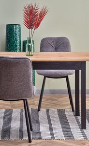 Halmar Stół GREG 124(168)x74 dąb/czarny rozkładany 10