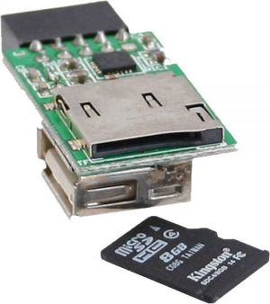 Czytnik InLine Wewnętrzny microSD, USB 2.0 (76638) 1