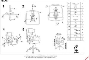 Krzesło biurowe Halmar Relax 2 Szare 2