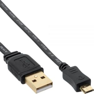 Kabel USB InLine USB-A - microUSB 1 m Czarny (31710F) 1