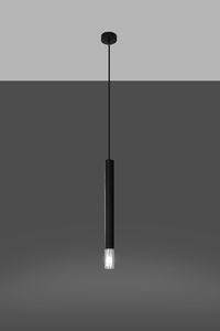 Lampa wisząca Sollux Minimalistyczna lampa wisząca LED Ready czarna Sollux WEZYR SL.0960 1