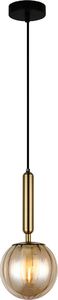 Lampa wisząca Italux Nowoczesna lampa sufitowa LED Ready bursztynowa Italux Ravena PND-2324-1 BRO+AMB 1