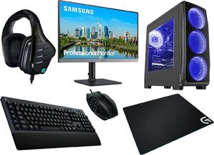 Komputer Zestaw gamingowy Logitech - Intel Core i5-10400F / Zotac GeForce GTX 1650 4GB / 240GB SSD / 8GB DDR4 / WIN 10 PRO + Monitor Samsung 24" + Klawiatura Logitech G613 + Myszka Logitech G600 + Słuchawki Logitech G633 + Podkładka Logitech G640 1