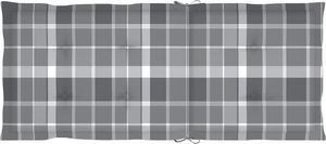 vidaXL Poduszki na krzesła ogrodowe, 6 szt., szara krata, 120x50x4 cm 3