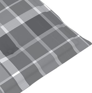 vidaXL Poduszki na krzesła ogrodowe, 6 szt., szara krata, 120x50x4 cm 5
