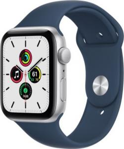 Smartwatch Apple Watch SE GPS 44mm Silver Alu Black Sport Niebieski  (MKQ43WB/A) 1