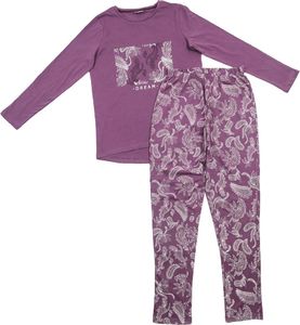 Pepco Damska, fioletowa piżama z roślinnym nadrukiem XL 1