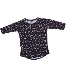 Pepco Czarna damska bluzka w kwiaty z rękawem 3/4 XL 1