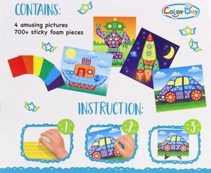 NoboKids Kreatywna Wyklejanka Piankowa Mozaika Kosmos Auto 10