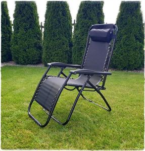 Leżak Ogrodowy Grawitacyjny Fotel Plażowy Poduszka 9