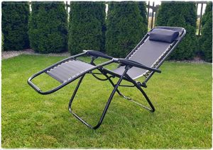 Leżak Ogrodowy Grawitacyjny Fotel Plażowy Poduszka 10